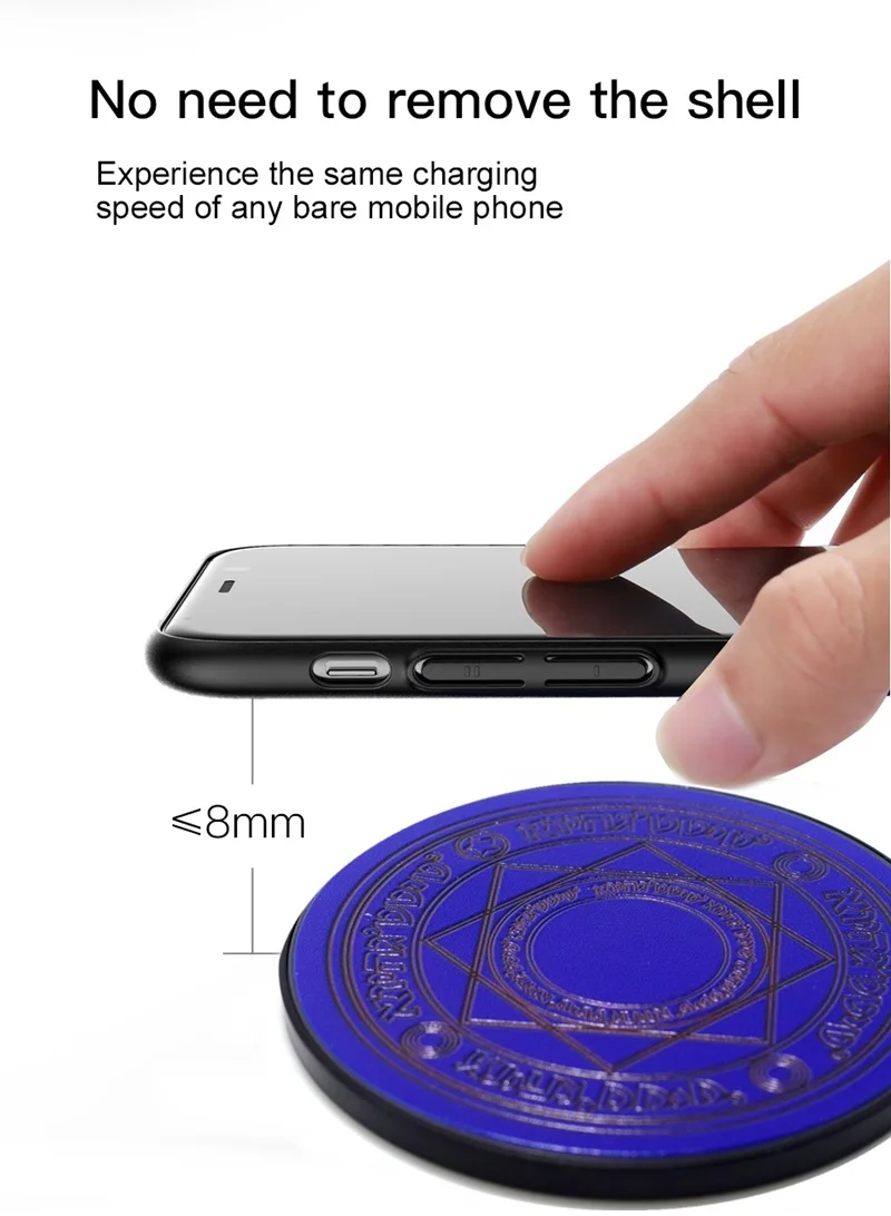 Tongdaytech 10 Вт волшебное Qi Беспроводное зарядное устройство для Iphone X XS 11 Pro MAX Cargador Inalambrico Led Мини Быстрое беспроводное зарядное устройство Pad