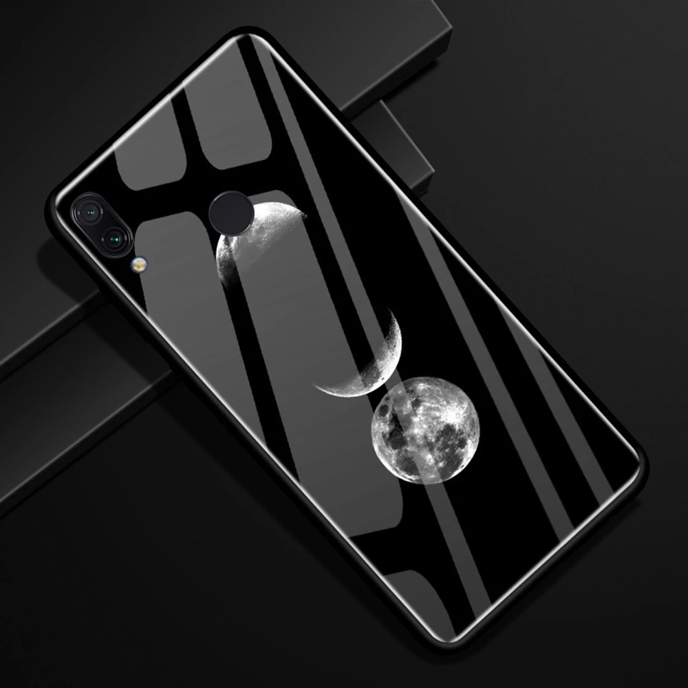 Для Xiaomi Redmi Note 7 Чехол из закаленного стекла Роскошная Броня ударопрочный ТПУ Край задняя крышка для Redmi Note 7 Pro Чехол стеклянный чехол s - Цвет: 11