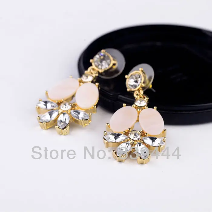 Шикарные ювелирные изделия золотого цвета многоцветные стеклянные серьги