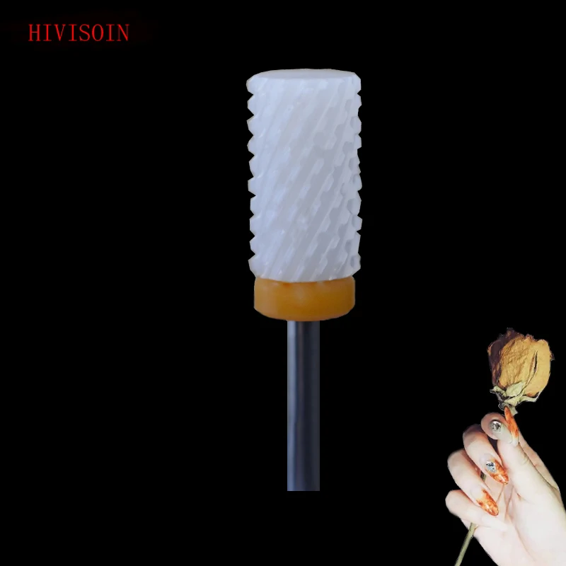 

1Pcs/Lot White Ceramic Nail Drill Bit - Large Barrel Bit - XXC(0079.066)