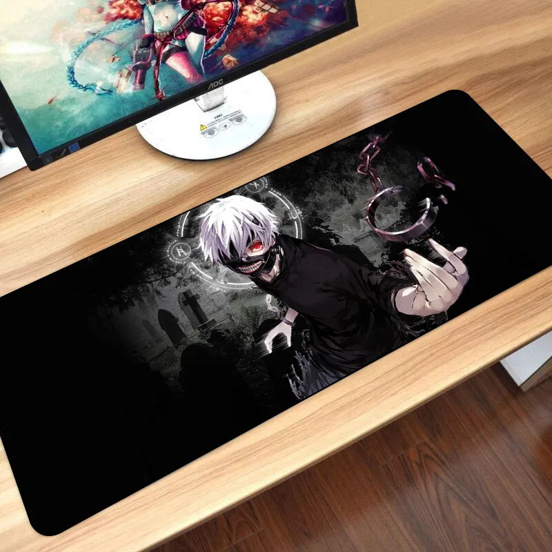 Очень большой резиновый коврик для мыши Sovawin 80x30 см XL игровой в стиле Токийский