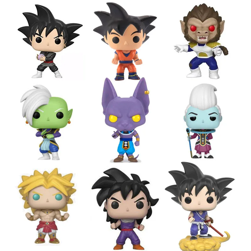Экшн фигурки FUNKO Amine Dragon Ball SUPER SAIYAN BROLY Vegeta Goku Whis Beerus виниловые игрушки для детей