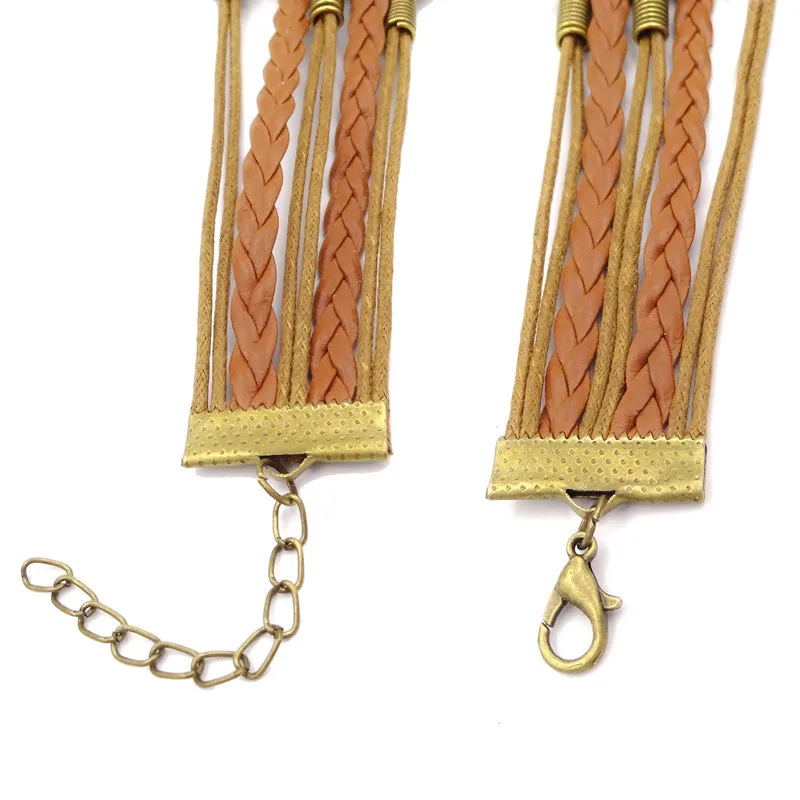 5 шт. многослойный кожаный плетеный браслет 25 мм | Украшения и аксессуары