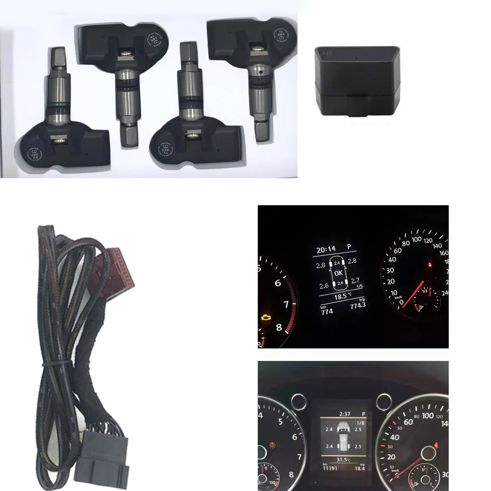 Автомобильный Мониторинг давления в шинах OBD TPMS 433 МГц для VW passat B7 2013 2018 Tiguan Touran MQB