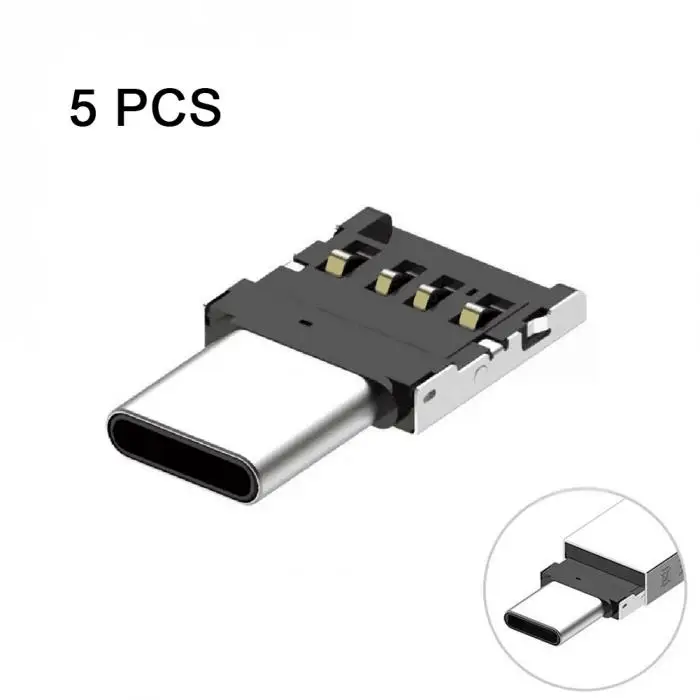 5 шт. интерфейс type-C адаптер для Xiaomi samsung Oneplus телефон Macbook USB C к USB OTG конвертер SD998