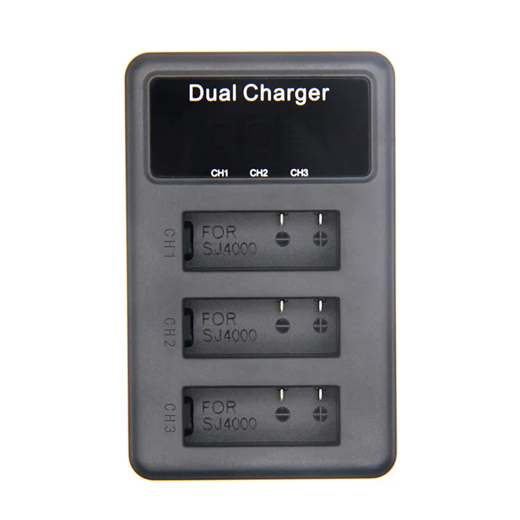 LCD 3 Port USB Charger for SJCAM SJ4000 Battery and SJ5000 SJ6000 SJ7000 SJ8000 SJ9000 SJ M10 Action Cameras | Электроника