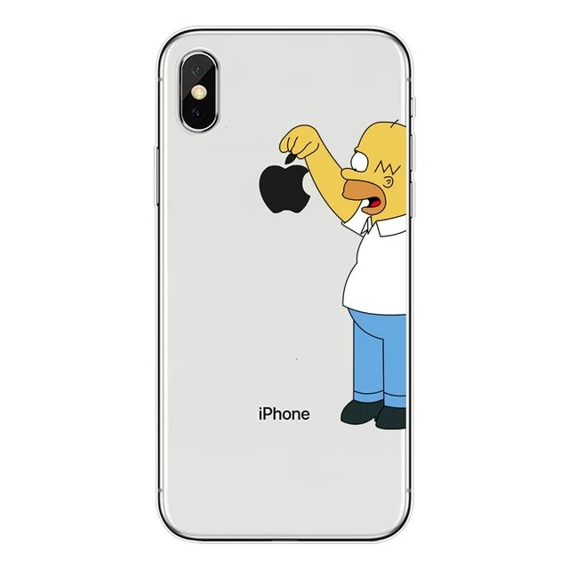 Soft TPU Simpson Homer J. Simpson Силиконовый мягкий прозрачный чехол для телефона iPhone X XS MAX XR 6 6s 7 8 plus SE 5S 5 Барт Симпсон задняя крышка чехол - Цвет: Soft TPU Simpson