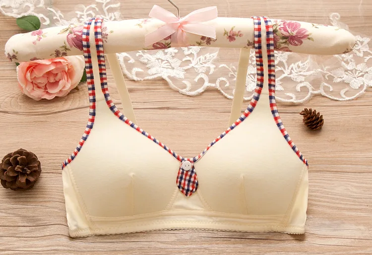 COLOR7(BRA ONLY) Нижнее белье для девочек-подростков, женский бюстгальтер, бюстгальтер из чистого хлопка, нижнее белье для девочек, бюстгальтер пуш-ап для маленькой груди, беспроводные Спортивные бюстгальтеры для подростков - Цвет: COLOR7(BRA ONLY)