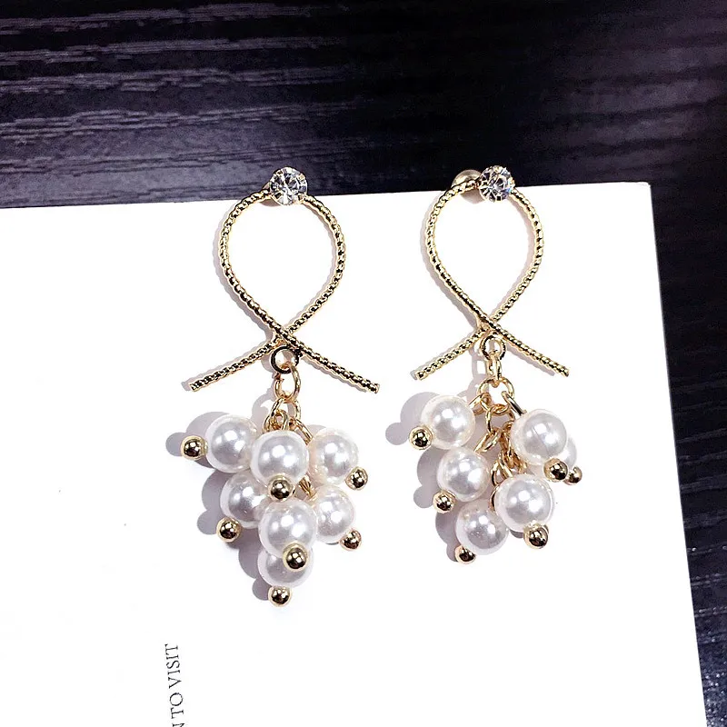 Lidavi корейский милый пчела инкрустированные горный хрусталь серьги