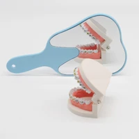 gift 1 pcs cute fashionable dental plastic handle mouth mirror tooth care