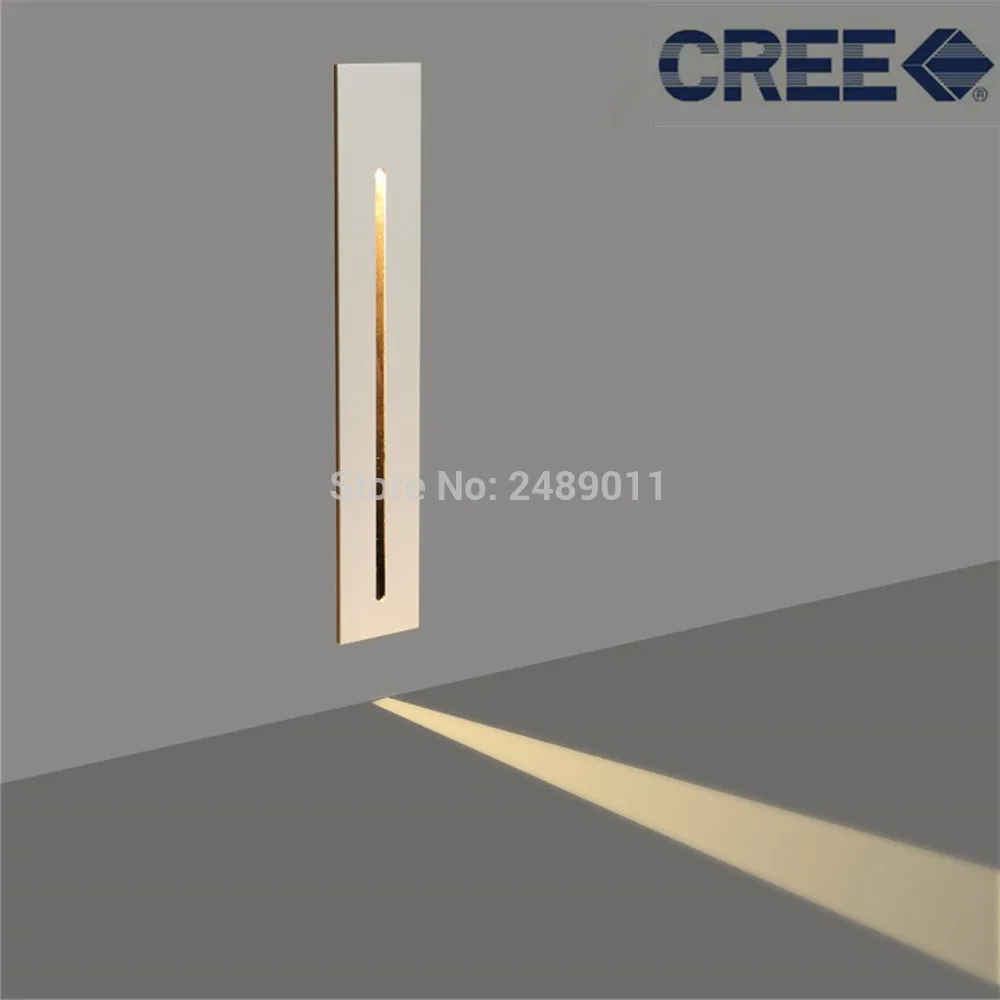 Cree led 3 Вт утопленный светодиодный светильник для лестницы AC85 265V внутренние
