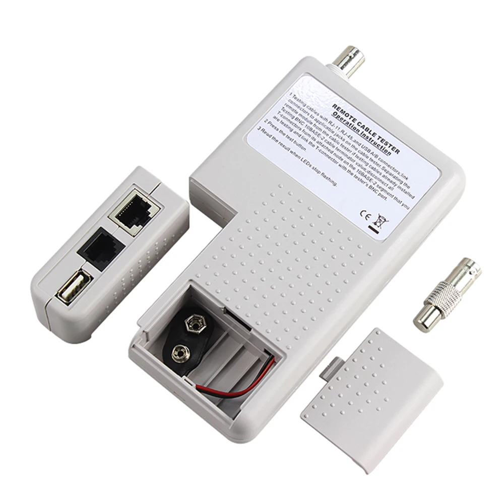 Новый удаленный тестер RJ11 RJ45 USB BNC LAN сетевого кабеля для UTP STP кабелей трекер