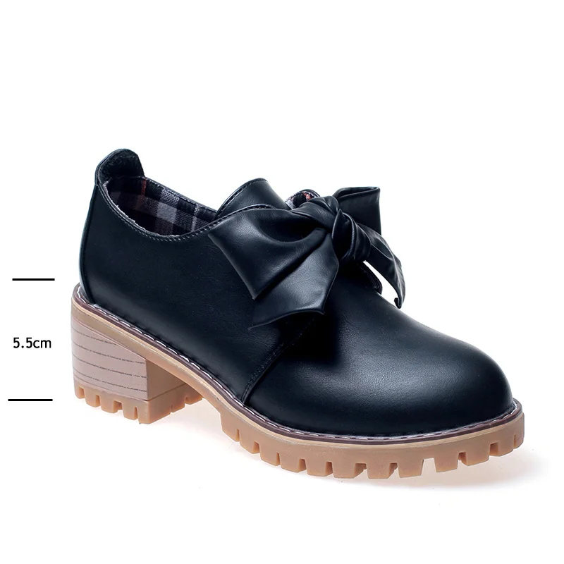 BeautyFeet с бантиком Туфли на плоской подошве круглый носок шнуровке туфли оксфорды