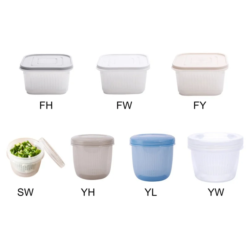 Контейнер для мытья коробки хранения пищевых продуктов герметичная чаша слива