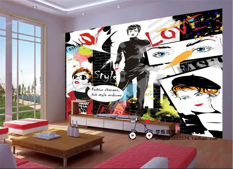 

Custom 3d mural Customized beauty salon bedroom Theme Room Hotel KTV hotel restaurant 3D mural