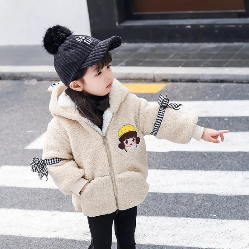 Модная куртка для девочек коллекция 2019 года зимняя детская кашемировая плотная