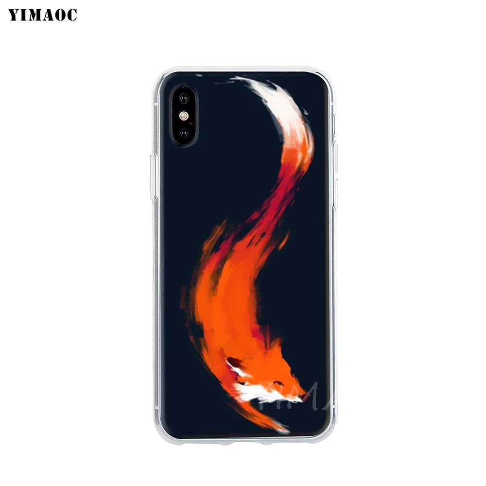 YIMAOC Животное Головоломка лисы лиса Мягкий ТПУ силиконовый чехол для iPhone 8 7 6 6S Plus 5 5S SE X XS Max XR силиконовый чехол s