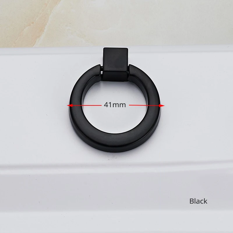 Black - Single hole KAK цинк Aolly черные ручки шкафа американский стиль кухонный шкаф ручки для выдвижных ящиков модная Мебельная ручка дверная фурнитура - Цвет: Black - Single hole