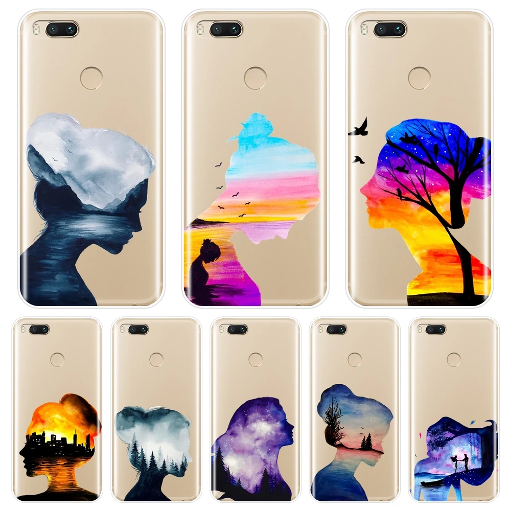 Мягкая задняя крышка для Xiaomi Mi A1 A2 Lite 8 SE Mi5 Mi6 Mi8 чехол телефона девушек силиконовый