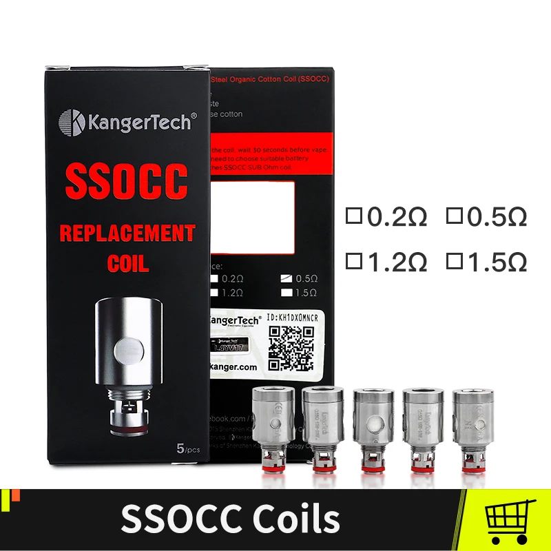 5 шт./упак. Kangertech SSOCC катушки Fit Kanger Toptank Subtank топбокс мини Subox mini c Vape майки Подом 0.15ohm