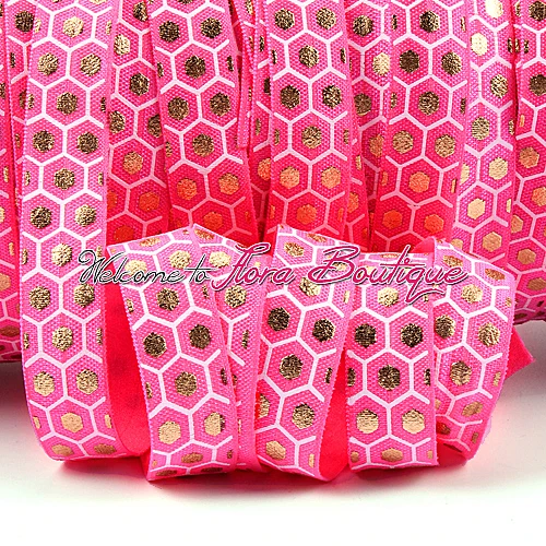 Строгая эластичная лента с принтом в виде сот цветные эластичные ленты для