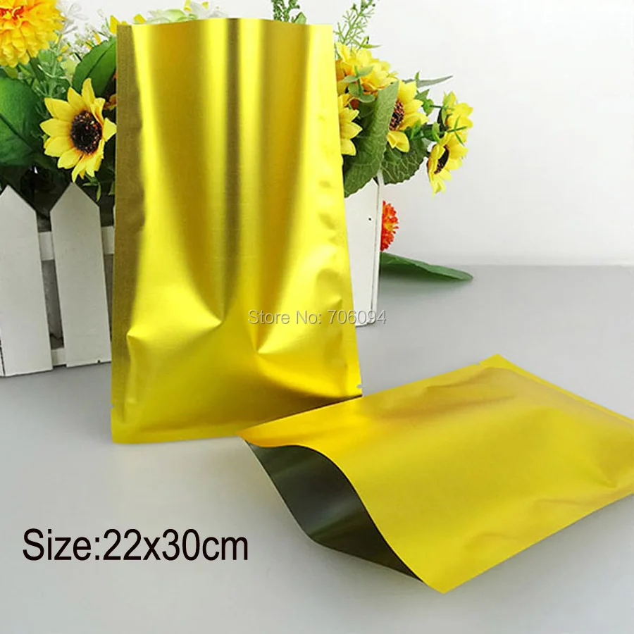 

150 шт. 22*30 см (8,7 ''x 11,8'') Теплоизоляционный Золотой пластиковый пакет для чая, кофе, Подарочный пластиковый пакет для хранения, Золотой пластиковый пакет