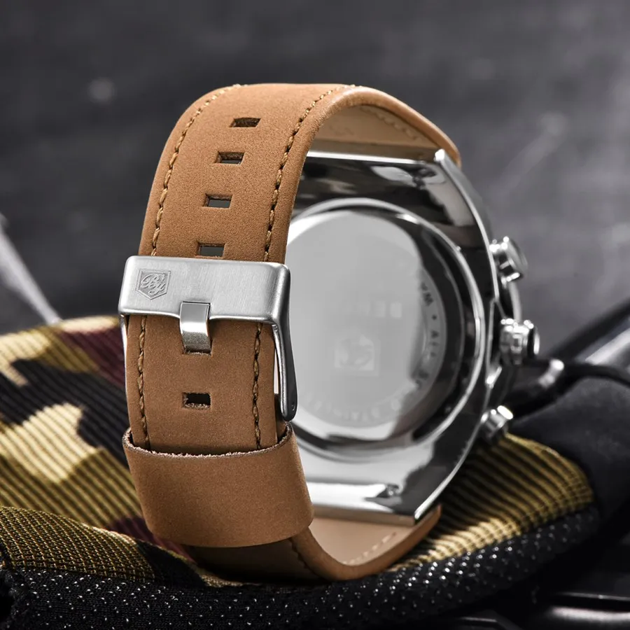 

Benyar 2018 Quartz Men Watch Sport 30M Waterproof Fashion Wristwatch Montre Homme Genuine Leather Watch Relojes Hombre