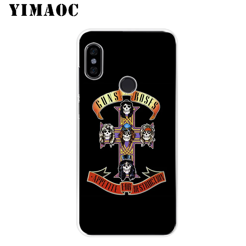 YIMAOC Guns n Roses Soft Silicone Case for Xiaomi Redmi 6 6A 5A 5 S2 Puls Note 8 7 4X 4 4A Pro Go |