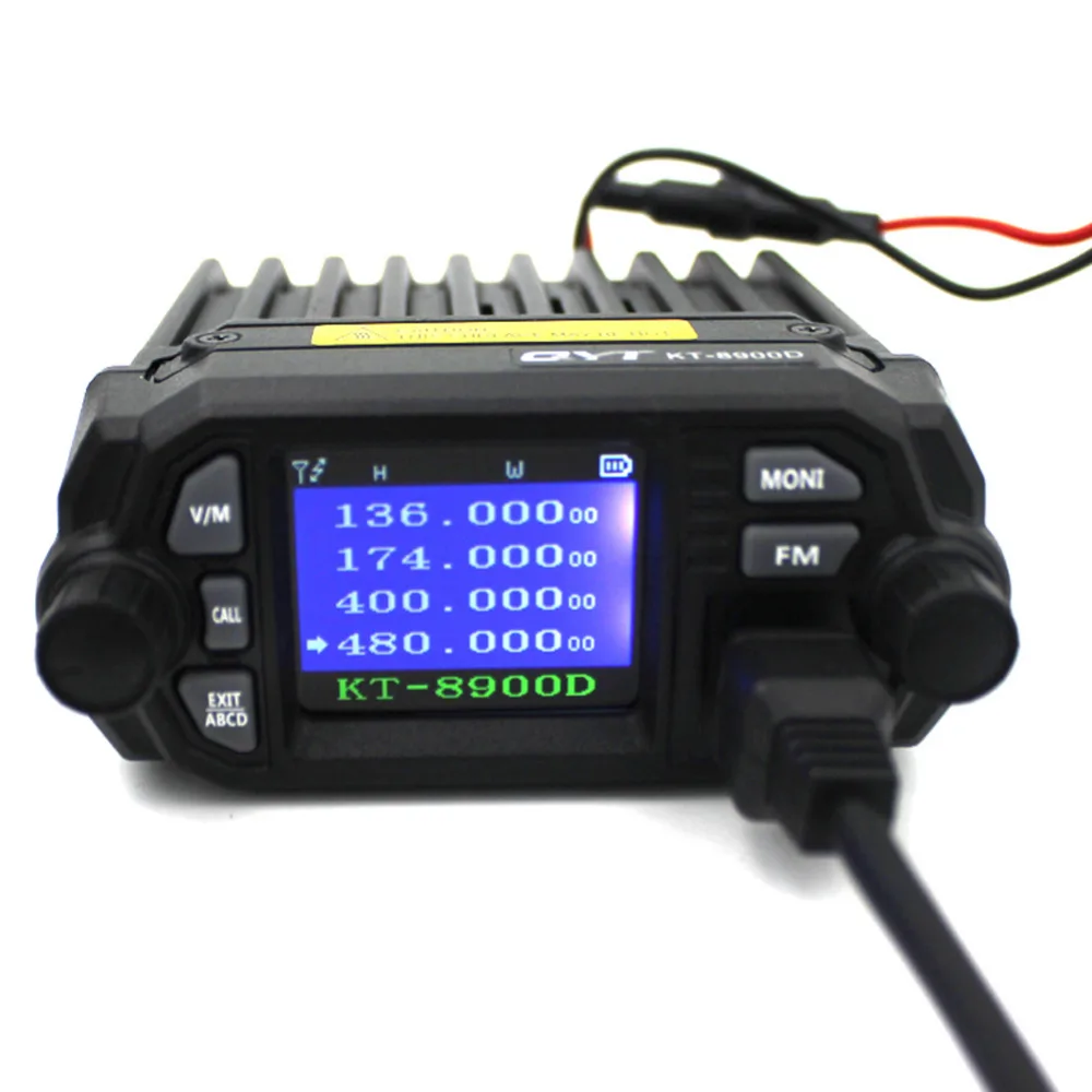 QYT KT-8900D мини-автомобиль мобильное радио 136-174& 400-480MHz Ddual Band Quad Dsiplay 25W Мобильный трансивер KT8900D рация
