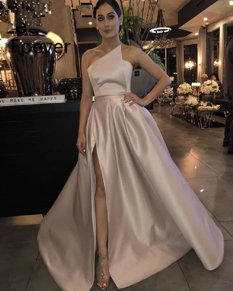 Женское атласное вечернее платье Элегантное Длинное ТРАПЕЦИЕВИДНОЕ ПЛАТЬЕ с