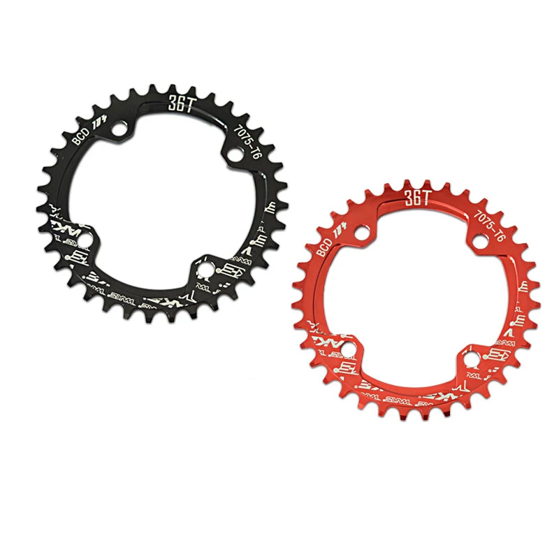 Круглая цепь MTB горный велосипед 104BCD 32T 34T 36T 38T зубчатые пластины части 104 BCD|Шатун и