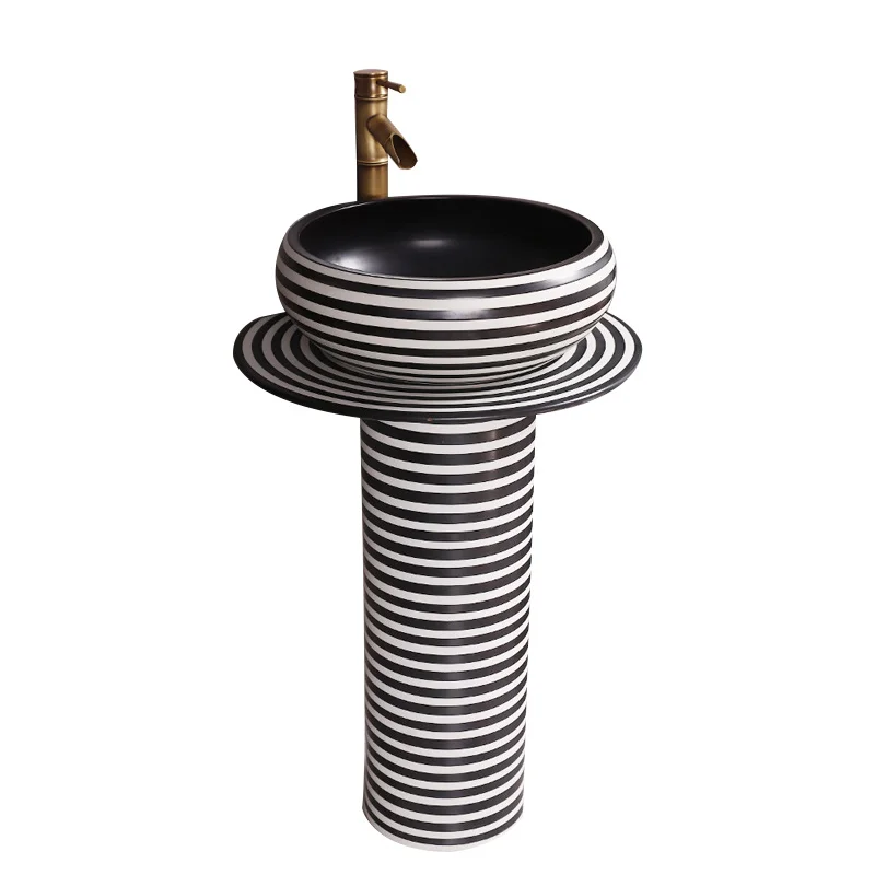 Пьедестал для умывальника Jingdezhen Антикварный европейский стиль Моющая раковина из керамики для ванной комнаты.