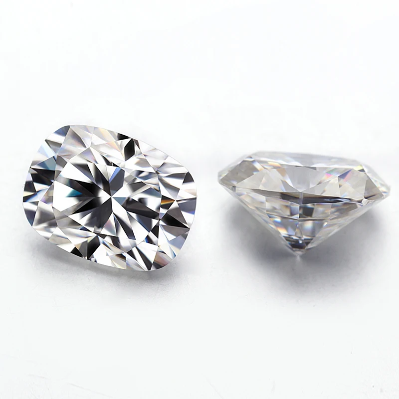 

Clear syn 9*7mm EF color cushion cut moissanites loose gems stones for jewelry making tested positive