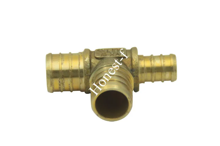 

LTWFITTING Lead Free 1/2" x 3/4" x 3/4" Reducing PEX Tee, Brass Crimp PEX Fitting