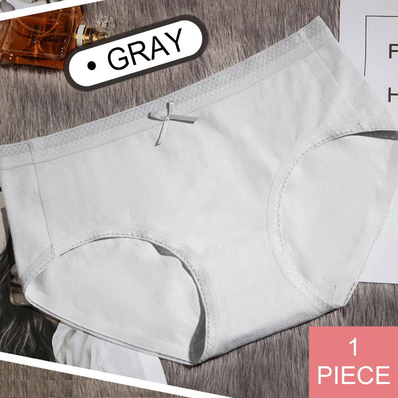 Gray 1 Perfering хлопковые трусики удобные женские трусы мягкие дышащие трусы женское нижнее белье женские трусики с низкой посадкой M L XL - Цвет: Gray 1