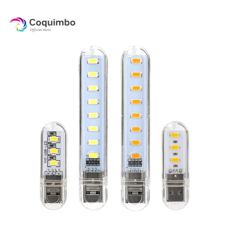 Супер яркий USB LED свет клавиатура 3/8 5730SMD Светодиодная лампа с для Power Bank PC ноутбук