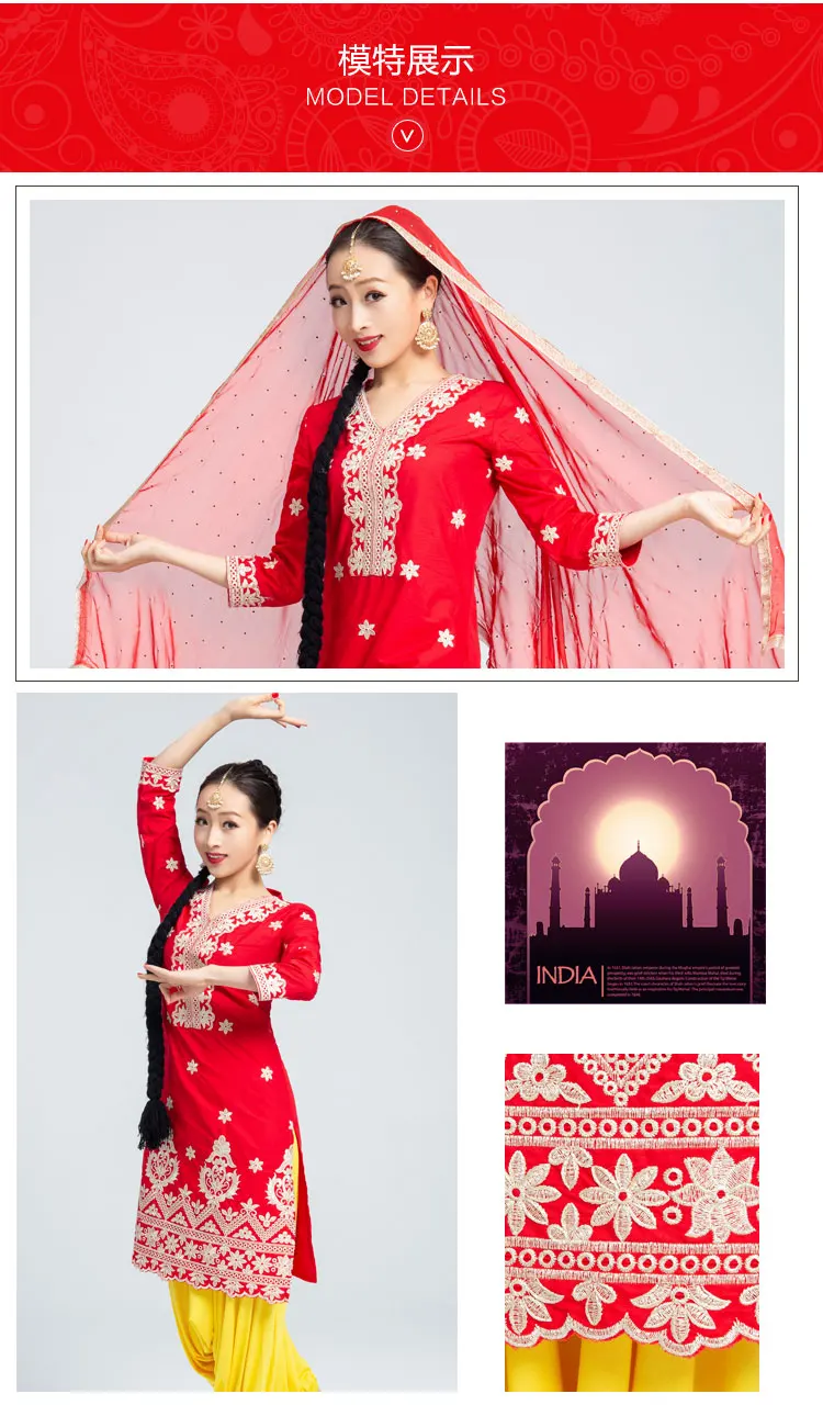 India Sarees Traditional Woman Yoga Costume Cotton Embroidery Top Scarf