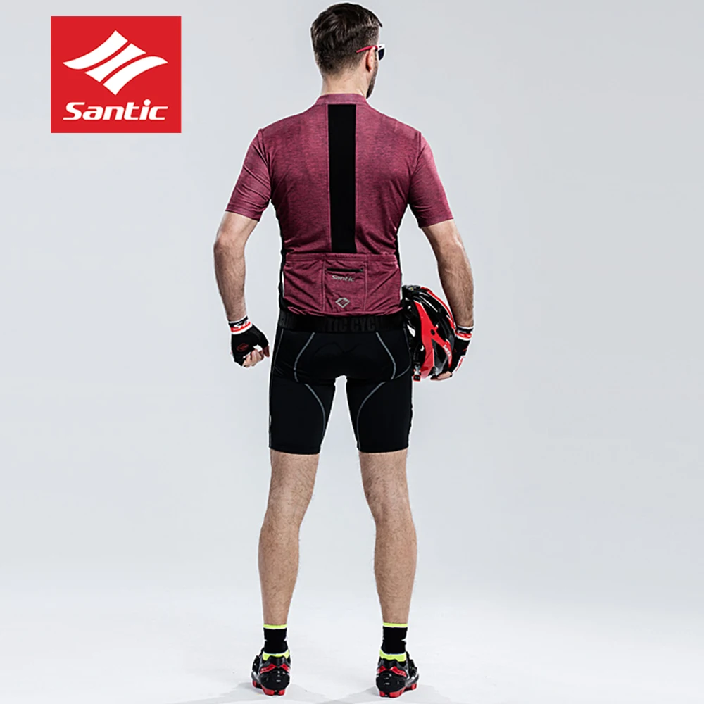 Santic Велоспорт Джерси лето mtb Мужская велосипедная одежда с коротким рукавом Radtrikot Herren велосипедная майка mtb рубашка для езды на велосипеде Spexcel