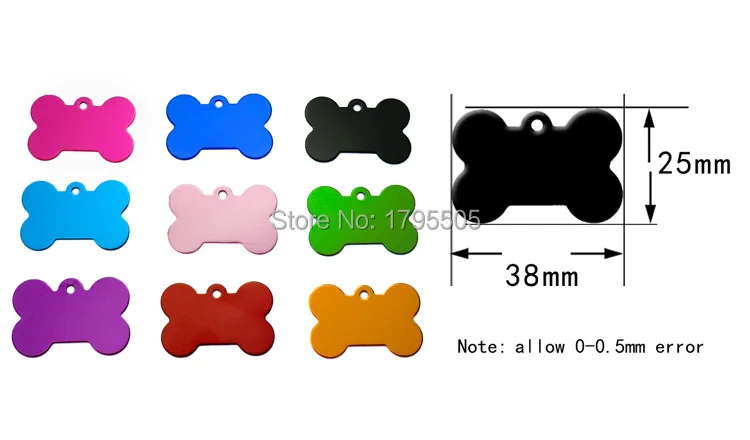 Wholesale 100 pcs Cat ID Tag Double Sides Bone Shape Personalized Dog Cat Puppy Tags Customized Cat Pet Name ID Plate Tags