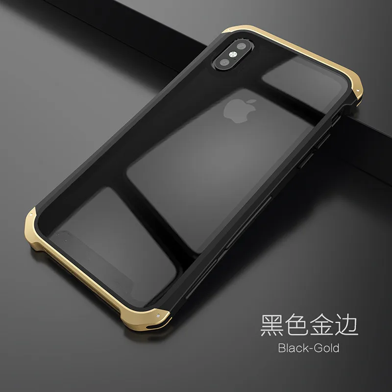 Soinmy противоударный металлический чехол для iPhone XR, чехол-броня, закаленное стекло, задняя крышка для iPhone 6, 7, 8 Plus, X, XS, XR, XS Max, роскошный чехол