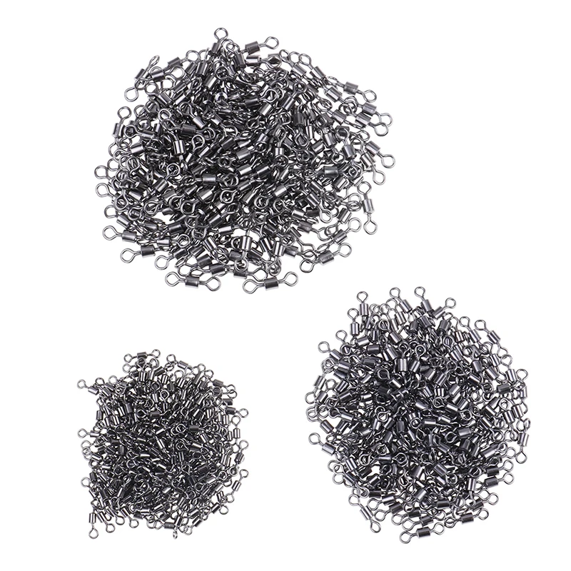 200 шт. рыболовные Вертлюги вертлюжный разъем с шарикоподшипником твердые кольца
