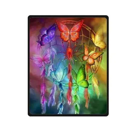 Весна осень одеяло плед Ловец снов Dream Catcher бабочки размер 60x80 дюймов 50x80 50x60 40x50 |