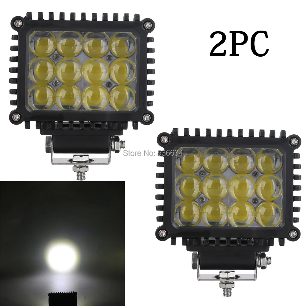 

2Pcs Black Durable 60W Led Rectangular Lens for Chevy Camaro Trucks 4D Lens H4 LED Square High-low Beam