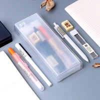 mg 7pcslot color of nature stationery set including gel pen highlighter mechanical pencil refill eraser pencil case