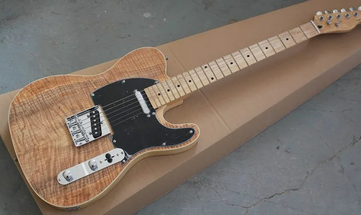 original wood Высокое качество FDTL-2050 деревянный цвет твердый пепельный корпус с покрытая кленом шпоном TL электрогитара - Цвет: original wood