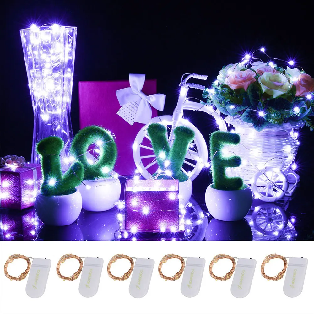20LED 2 м сказочная гирлянда ярд Сказочный свет пейзаж лампа уличная прочная медная