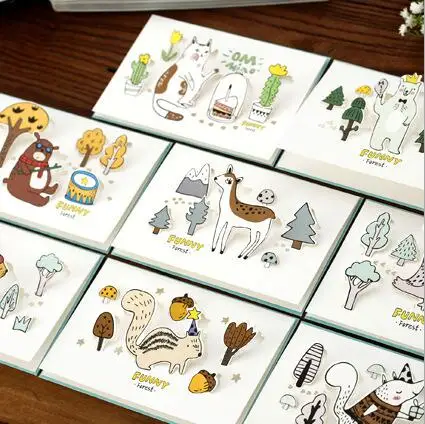 1 _ новый простой винтажный 3D упак./лот набор поздравительных открыток с цветным