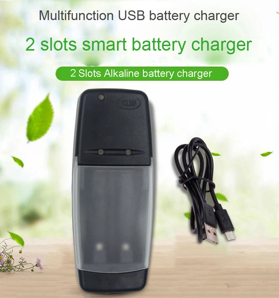 2 слота Смарт USB зарядное устройство для перезаряжаемых щелочных аккумуляторов AA AAA AAAA 1,5 В батарея Мини модное желтое зарядное устройство светодиодный дисплей