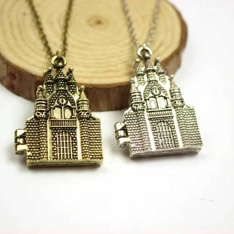 Волшебник школа ведьмастера и волшебный замок модель медальон ожерелье на