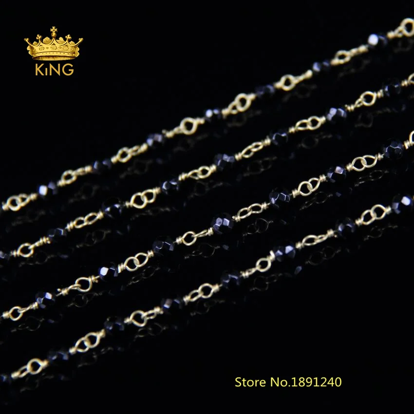 

Fashion 5Meter Bronze Plated Natural Gem Stone Chips Beaded Wire Wrapped Rosary Chains Ag ate Stone Rosary LT40